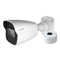Speco 4MP H.265 AI Bullet Camera 2.8mm Lens - White Housing with Included Junction Box (Power Over Ethernet)