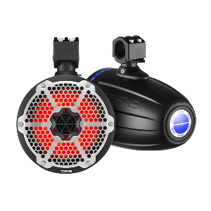 DS18 Hydro 6.5" Neodymium Wakeboard Speakers with 1" Driver and RGB LED Lights - 450W - Black
