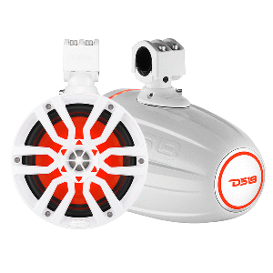 DS18 X Series HYDRO 6.5" Wakeboard Pod Tower Speaker with RGB LED Light - 300W - White