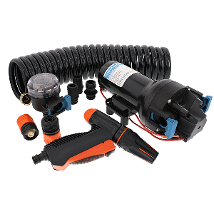 Jabsco HotShot HD6 Heavy Duty Washdown Pump with 25' HoseCoil - 12V - 6 GPM - 70 PSI, P601J-219N-4A