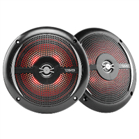 DS18 HYDRO 6.5" 2-Way Marine Slim Speakers with RGB LED Lighting 100W - Black
