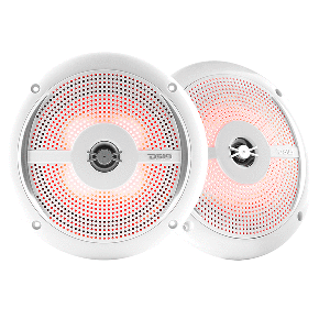 DS18 HYDRO 6.5" 2-Way Marine Slim Speakers with RGB LED Lighting 100W - White