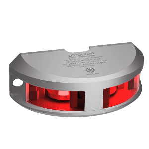 Lopolight Series 200-016 - Navigation Light - 2NM - Vertical Mount - Red - Silver Housing 200-016G2