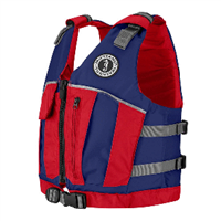 Mustang Youth Reflex Foam Vest - Navy/Red - 55-88lbs, MV7030-80-0-216