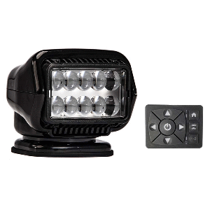 Golight Stryker ST Series Permanent Mount Black 12V LED with Hard Wired Dash Mount Remote