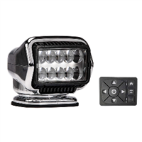 Golight Stryker ST Series Permanent Mount Chrome 12V LED with Hard Wired Dash Mount Remote