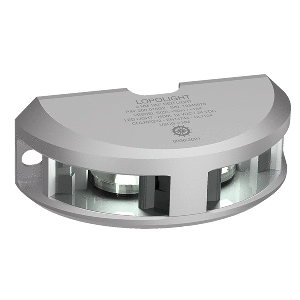 Lopolight Series 200-024 - Navigation Light - 2NM - Vertical Mount - White - Silver Housing - 6M Cable 200-024G2 6M