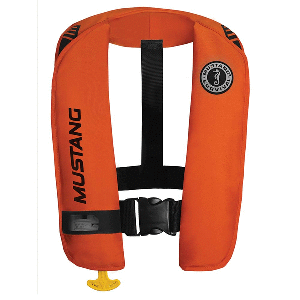 Mustang MIT 100 Inflatable Automatic PFD with Reflective Tape - Orange/Black