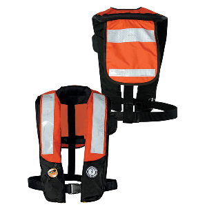 Mustang HIT Inflatable PDF with SOLAS Reflective Tape - Orange - Black, MD3183T2-33-0-101