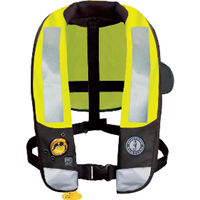 Mustang HIT High Visibility Inflatable PFD - Fluorescent Yellow Green, MD3183T3-239-0-202