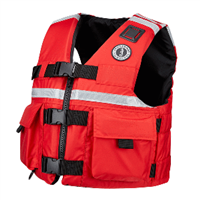 Mustang SAR Vest with SOLAS Reflective Tape - Red MV5606-4