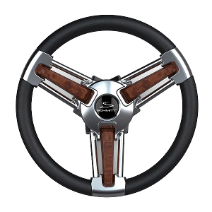 Schmitt Burano Wheel 14" 3/4" Tapered Shaft Burl Polyurethane with Stainless Spoke Includes Center Cap/Nut