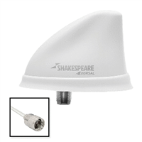 Shakespeare Dorsal Antenna White Low Profile 26' RGB Cable with PL-259