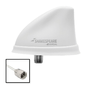 Shakespeare Dorsal Antenna White Low Profile 26' RGB Cable with PL-259