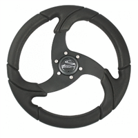 Schmitt Folletto 14.2" Wheel - Black Polished Polyurethane - 3/4" Tapered Shaft - Black Center Cap