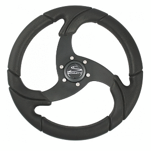 Schmitt Folletto 14.2" Wheel - Black Polished Polyurethane - 3/4" Tapered Shaft - Black Center Cap