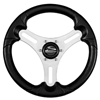 Schmitt Torcello Lite 13" Wheel - Black Polyurethane Wheel With Silver Spokes & Black Cap- 3/4" Tapered Shaft