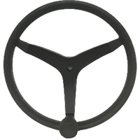 Uflex - V46 - 13.5" Stainless Steel Steering Wheel with Speed Knob - Black, V46B