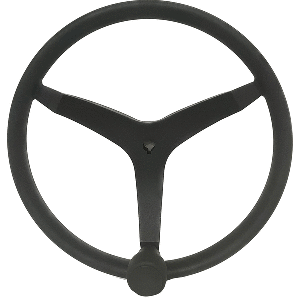 Uflex - V46 - 13.5" Stainless Steel Steering Wheel with Speed Knob - Black