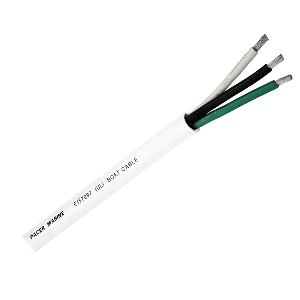 Pacer Round 3 Conductor Cable - 500' - 14/3 AWG - Black, Green & White