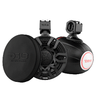 DS18 HYDRO 8" Marine Tower Speakers with RGB LED Lights & Pro Audio Loudspeakers - Black