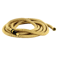 HoseCoil 75' Expandable PRO with Brass Twist Nozzle & Nylon Mesh Bag - Gold/White