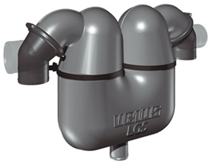 VETUS Exhaust Gas Separator with 2" Rotating Connections & 1 1/2" Drain