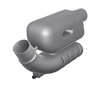 VETUS Plastic Waterlock Muffler LSL75 for Inner Diameter Hose of 2 15/16"