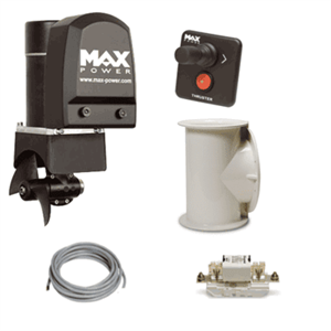 Max Power CT35 Electric 2.7kw/3.6HP 125mm Stern Thruster Package with 25m Control Cable 12V