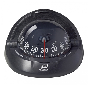 Plastimo Compass 115 Black Flush with Black Conical Card