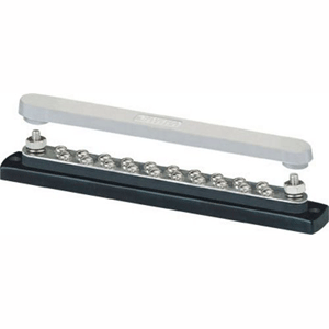 Blue Sea 2312, 150Aere Common Busbar 20 x 8-32 Screw Terminal with Cover