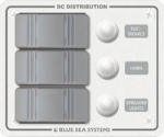 Blue Sea Water Resistant Circuit Breaker Panel 3 Position-White 8274