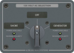 Blue Sea AC Rotary Switch Panel 2 Position & Off 2 Pole 8367