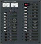 Blue Sea Panel 12/24V Main & 22 Position & Meter 8380, White Breaker