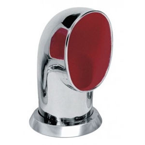 VETUS Cowl ventilator type Tom, Dia. 4", Stainless Steel 316, with red interior (incl. ring & nut)