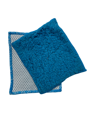 Pair of Blue Jewel Shrubbies Â® by Janey Lynn's Designs.  The super soft multipurpose cloth that goes with EVERY decor.