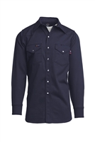 Navy Blue Flame Retardant Indura Shirt-9 oz #Laps-INN