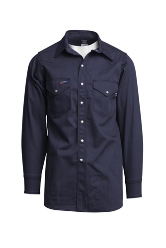 Navy Blue 7 OZ. Flame Retardant Shirt #Lapco-INV7WS