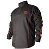 BX9C BSXÂ® Contoured FR Cotton Welding Jacket, Black with Red Flames