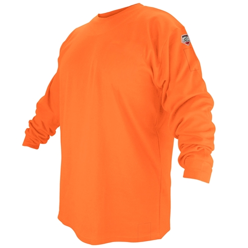 FTL6-Orange-Flame-Resistant Cotton Long-Sleeve T-Shirt, Safety Orange