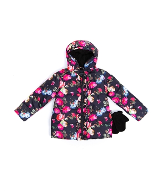 S. Rothschild Flower Pattern Quilted Jacket