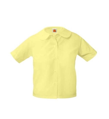 School Apparel Short Sleeve Blouse w/Rounded Collar