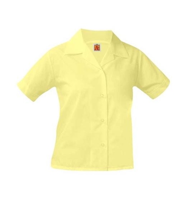 School Apparel Short Sleeve Pointed Collar Blouse