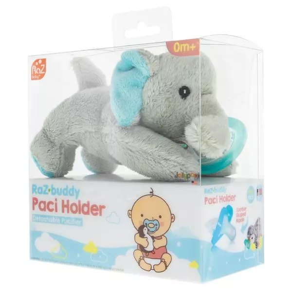 RaZ-BuddyÂ® Elfy Elephant Pacifier Holder