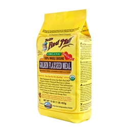 Organic 100% Whole Ground Golden Flaxseed Meal (16oz)