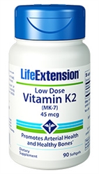 Low-Dose Vitamin K2 (MK-7), 45mcg, 90 softgels