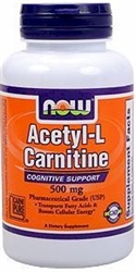 ACETYL L-CARN 500mg Vegetarian Capsules (100 ct)