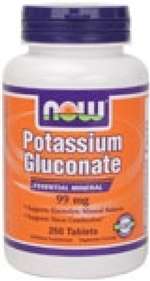 Potassium Gluconate 99 mg Vegetarian Tabs (250 ct)