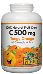 Vitamin C 500 mg Chewable Tangy Orange (180 wafers)