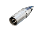 NEUTRIK NA2MPMMAdapter - 3 pin male XLR to RCA plug - pre-wired